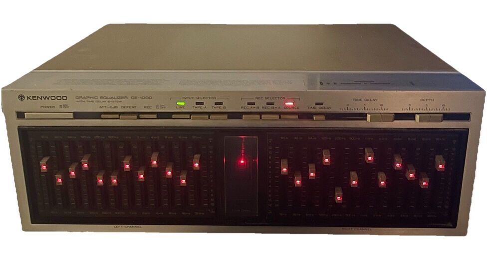 Kenwood GE-1000 graphic equalizer with time delay. 12 band EQ